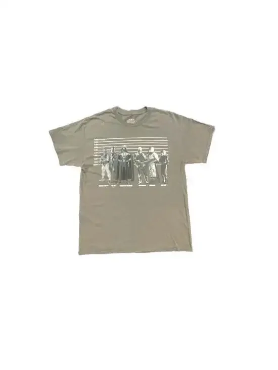 Star Wars Bounty Hunter Lineup Graphic T-Shirt Darth Vader Boba Fett - Picture 2 of 5
